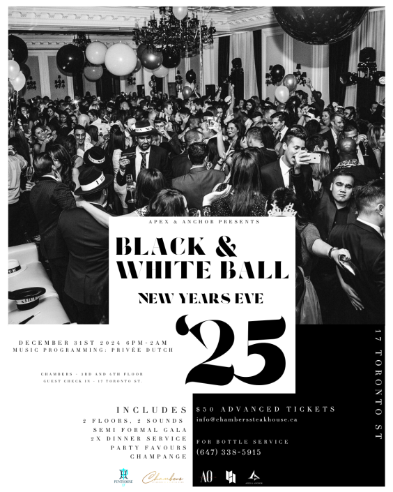 Black and White Ball NYE 2024